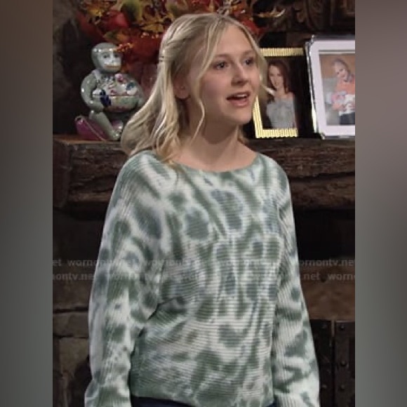 BP Tie Dye Sweater in Green and White - Picture 6 of 6